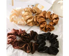 Women Satin Silk Hair Tie Elastic Scrunchies Ponytail Holder Hair Rope Rings