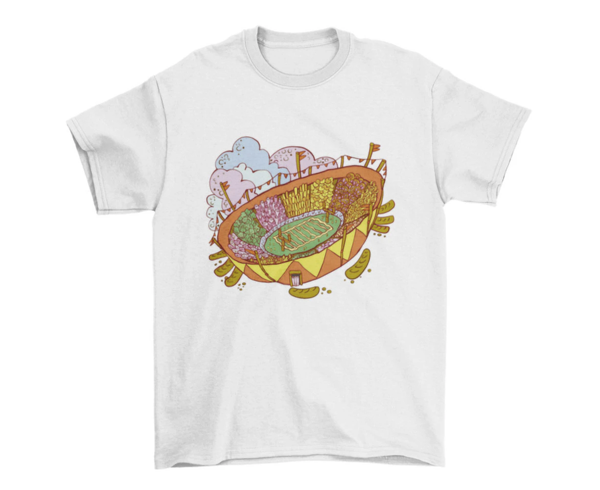 Football Stadium Snack Food and Drinks Sports Tee Shirt T-Shirt - Clear