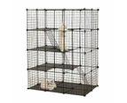 4 Tier Cat Cage Enclosure Crate XL DIY Rabbit Bunny Ferret Hutch House Cattery Kitty Kitten Fence Kennel Playpen Pen Habitat Platforms Ramps