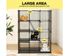 4 Tier Cat Cage Enclosure Crate XL DIY Rabbit Bunny Ferret Hutch House Cattery Kitty Kitten Fence Kennel Playpen Pen Habitat Platforms Ramps