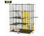 4 Tier Cat Cage Enclosure Crate XL DIY Rabbit Bunny Ferret Hutch House Cattery Kitty Kitten Fence Kennel Playpen Pen Habitat Platforms Ramps