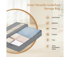 3Pcs Underbed Storage Bag Foldable Under Bed Storage Containers Clear Window