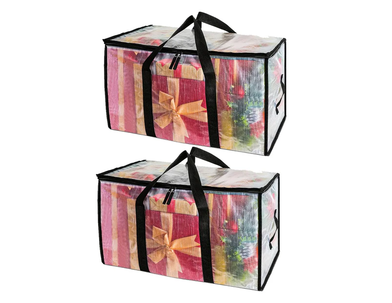 2pcs Christmas Storage Bag with Reinforced Zippers Handles Xmas Tree Cover