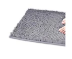 40X60Cm Bathroom Rug Water Absorption Dark Gray Anti S Pvc Thicken Carpet Doormat For Hotel Bedroom