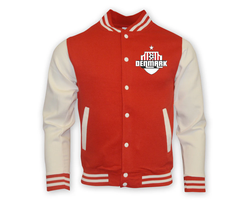 Denmark College Baseball Jacket (red) - Kids