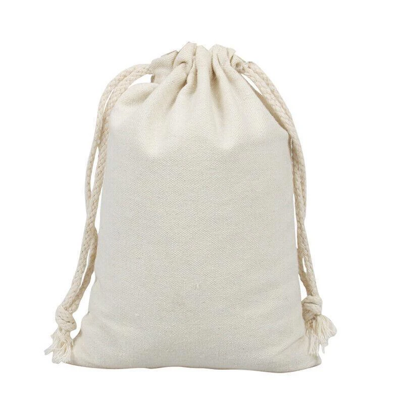 Canvas Bags 10-100pcs Drawstring Storage Bag