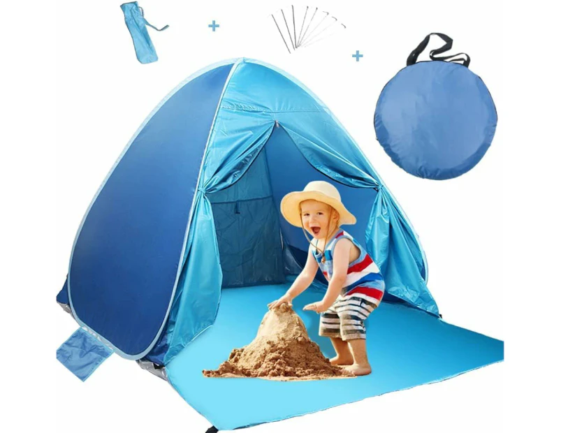 Pop Up Beach Tent, Sun Shade Shelter Youth Beach Shade, UPF 50+ Anti UV Instant Portable Tent Sun Shelter