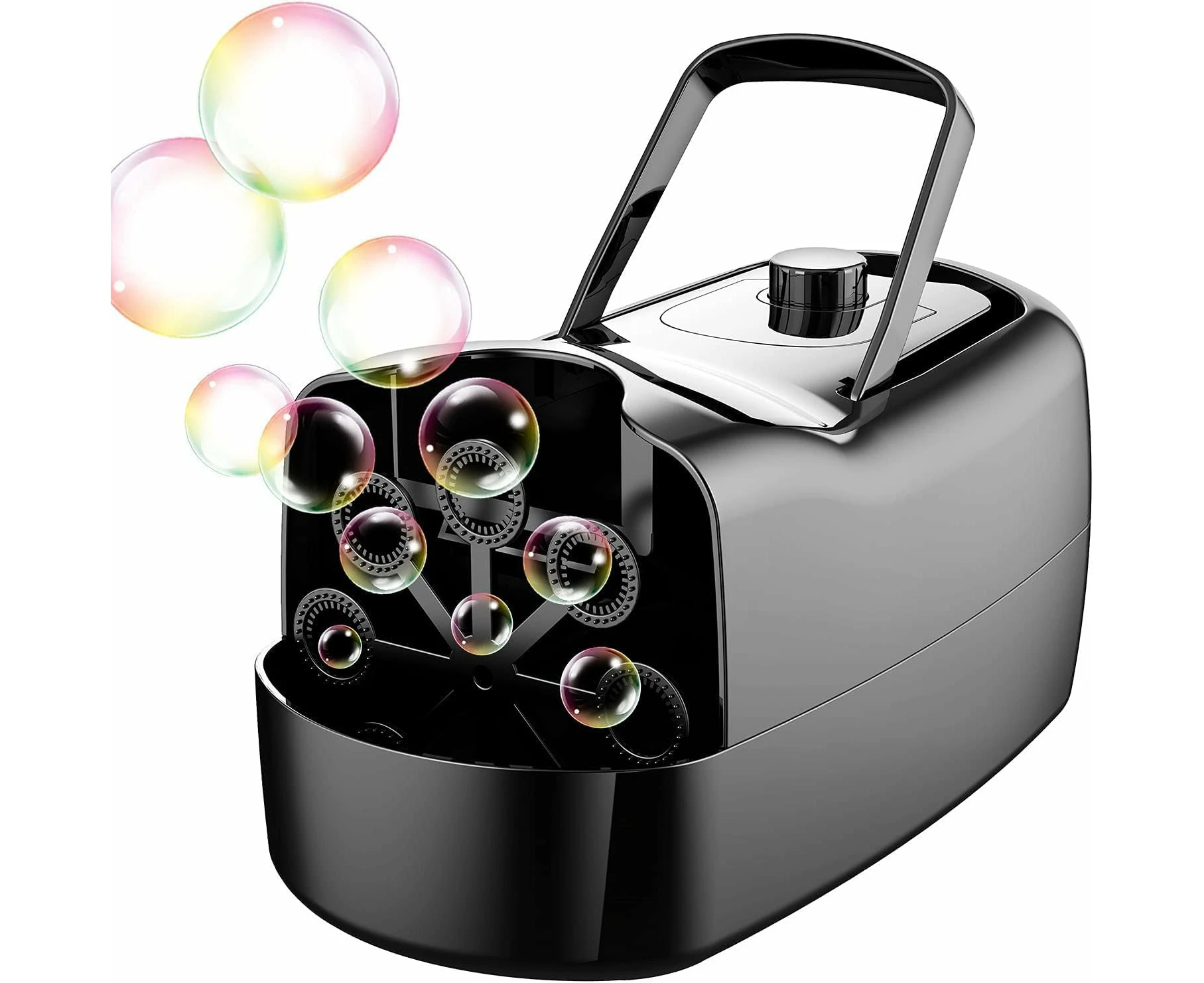 Bubble Machine Portable Fully Automatic 2 Speed Colorful Bubble Maker Funny Outdoor Toy USB Powered Kids Garden Party Child Gift