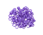 100 PCS Chicken Foot Ring Duck Hen Goose Legs Rings Clip Poultry Foot Ring Farming Tools Purple 16mm/0.63in