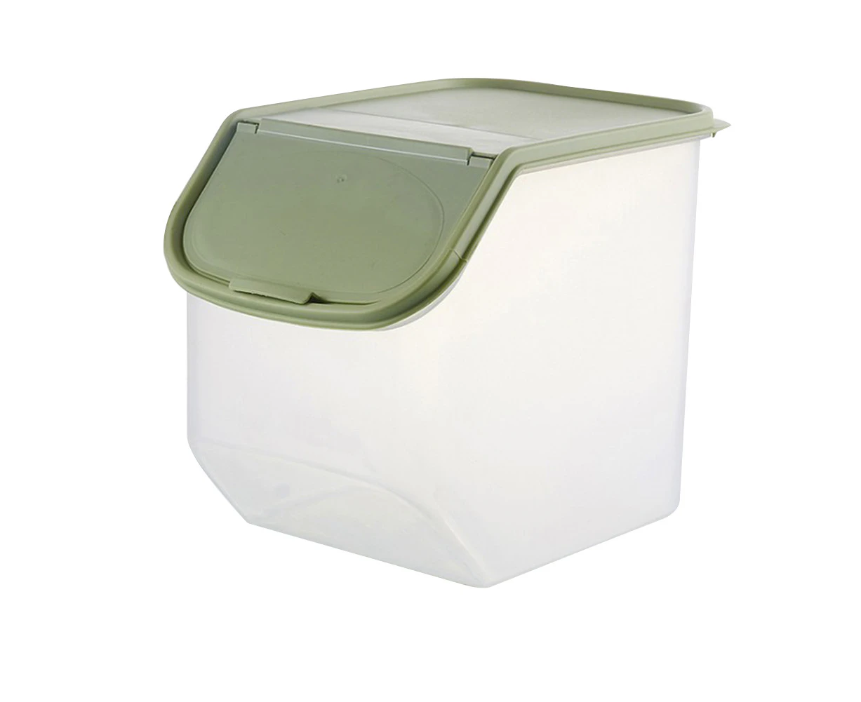 Portable Rice Storage Bin Kitchen Cereal Grain Bean Food Storing Box Food Container(S Green)