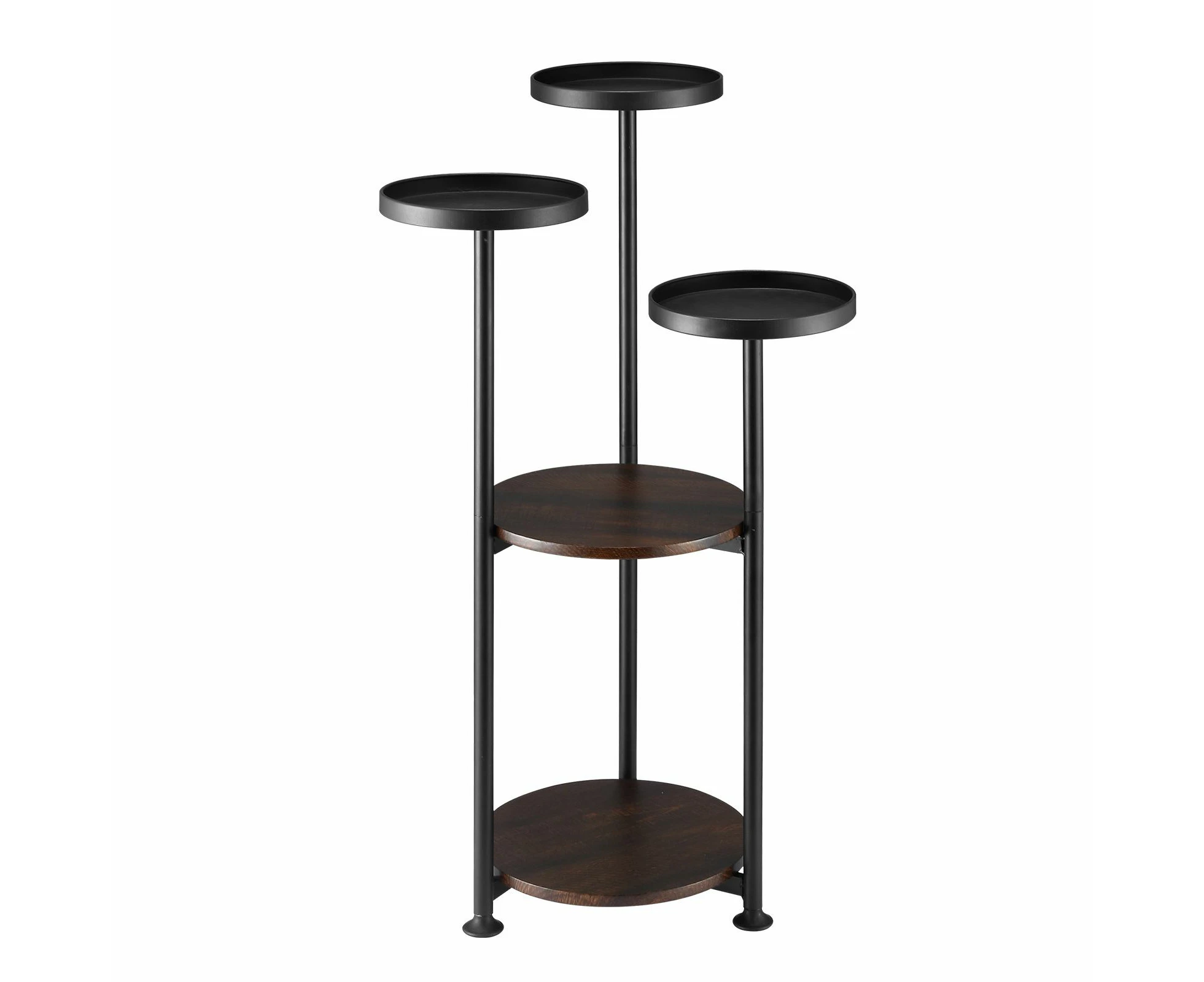 5 Tier Plant Stand Flower Pot Metal Corner Shelf Holder Indoor Display Unit Outdoor Garden Plywood Storage Rack