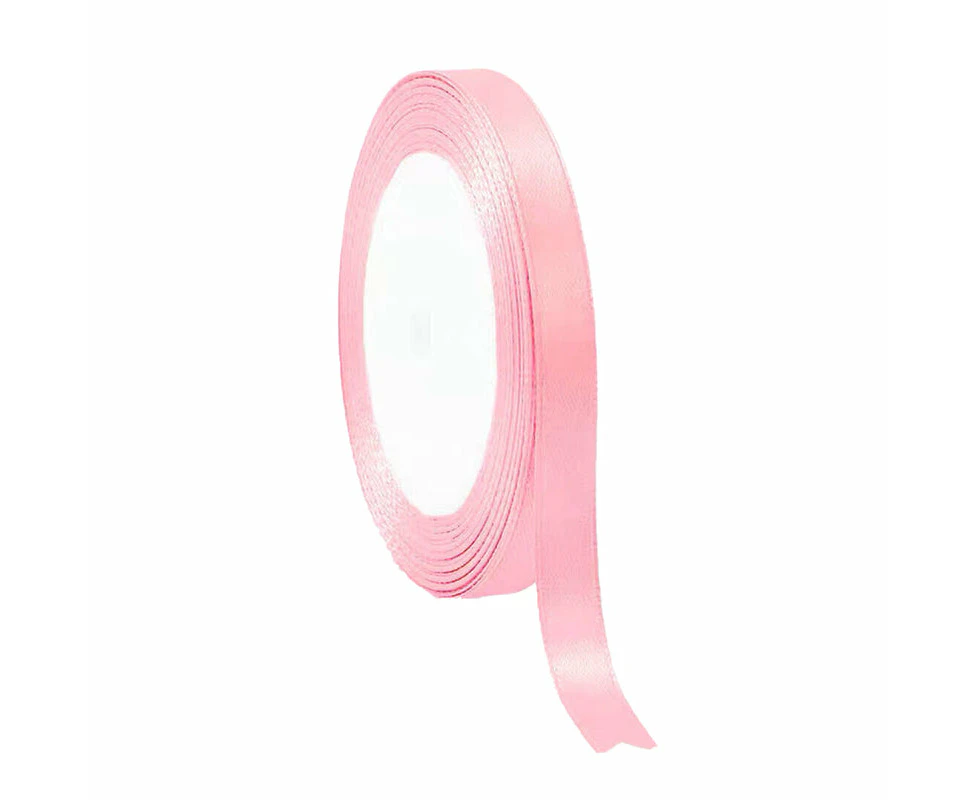 10mm Width Satin Hair Ribbon Wedding Party Decoration Gift Banquet 22m - Light Pink