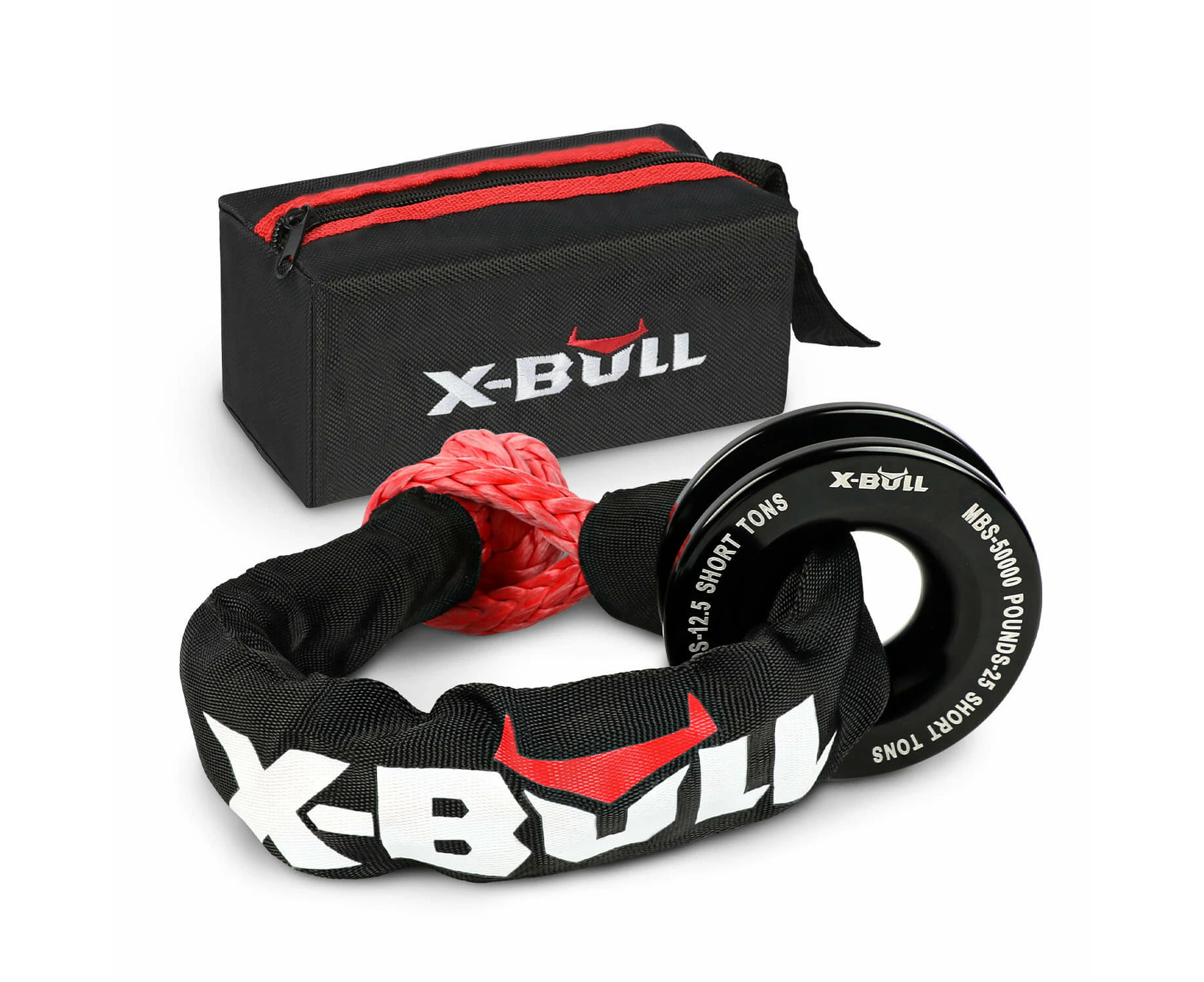 X-BULL Soft Shackle With Recovery Snatch Ring Snatch Ring Recovery Kit Off Road