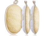 Loofah, 3 Packs Exfoliating Loofah Sponge Pads,Large 5”X 7”-100% Natural Luffa And Terry Cloth Materials,Premium Loofa Sponge Scrubber