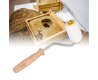 Plastic Honey Uncapping Roller with Wooden Handle Beehive Extracting Roller Beekeeping Tool