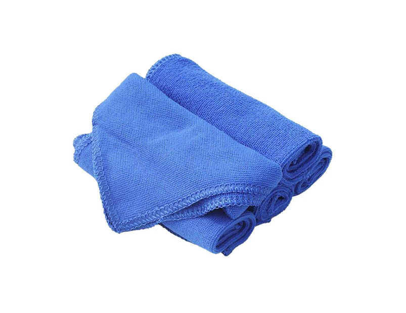 50PCS Blue Microfibre Cloths Car Cleaning Cloth Detailing Towels Washing Duster