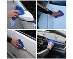 50PCS Blue Microfibre Cloths Car Cleaning Cloth Detailing Towels Washing Duster