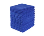 50PCS Blue Microfibre Cloths Car Cleaning Cloth Detailing Towels Washing Duster