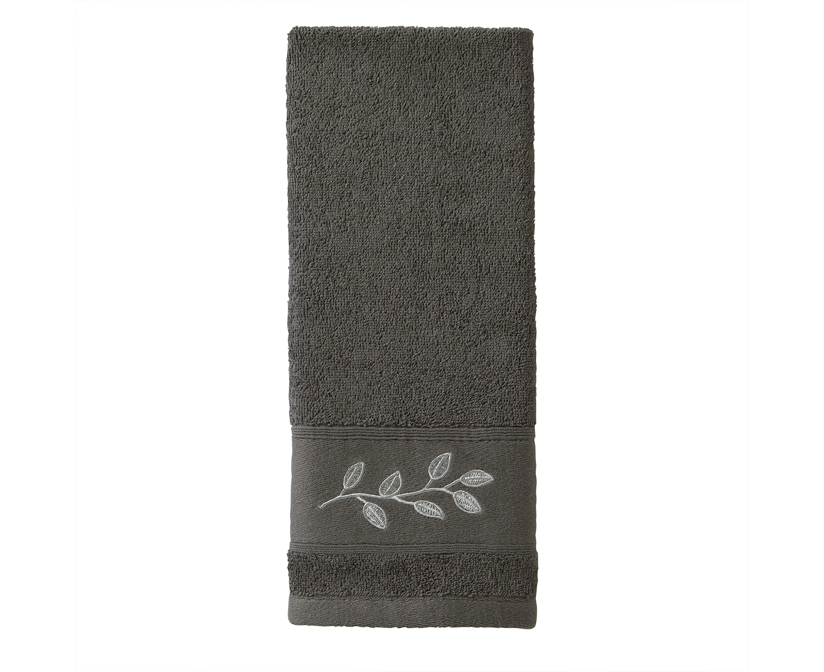 SKL Home by Saturday Night Ltd Shadow Leaves Hand Towel, Silver Small