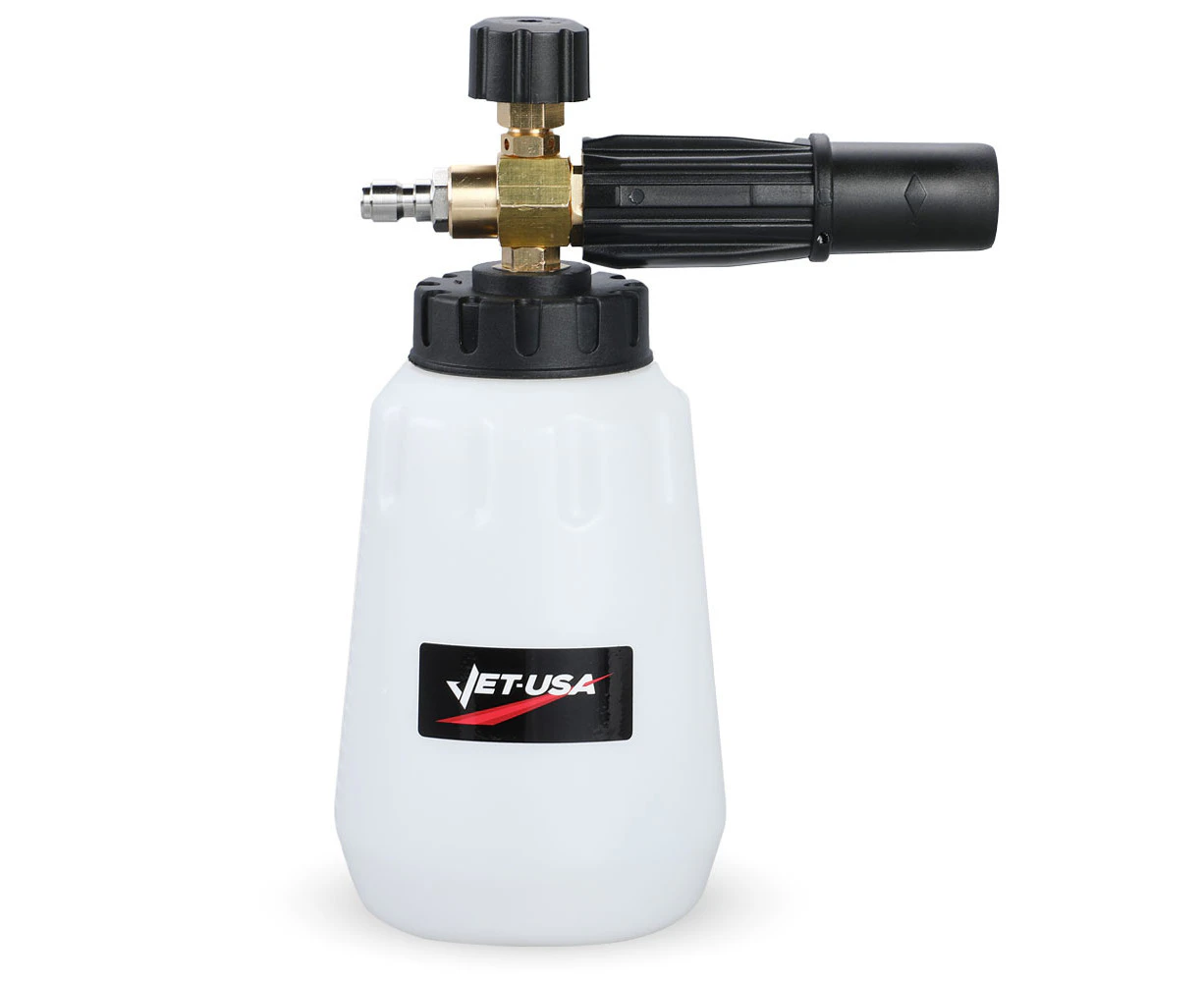 Jet-USA Soap Foam Snow Cannon with 1L Bottle, Works with Petrol and some Electric Pressure Washers