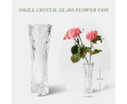 Small Crystal Glass Vase Flower Vase Home Living Restaurant Dining Table