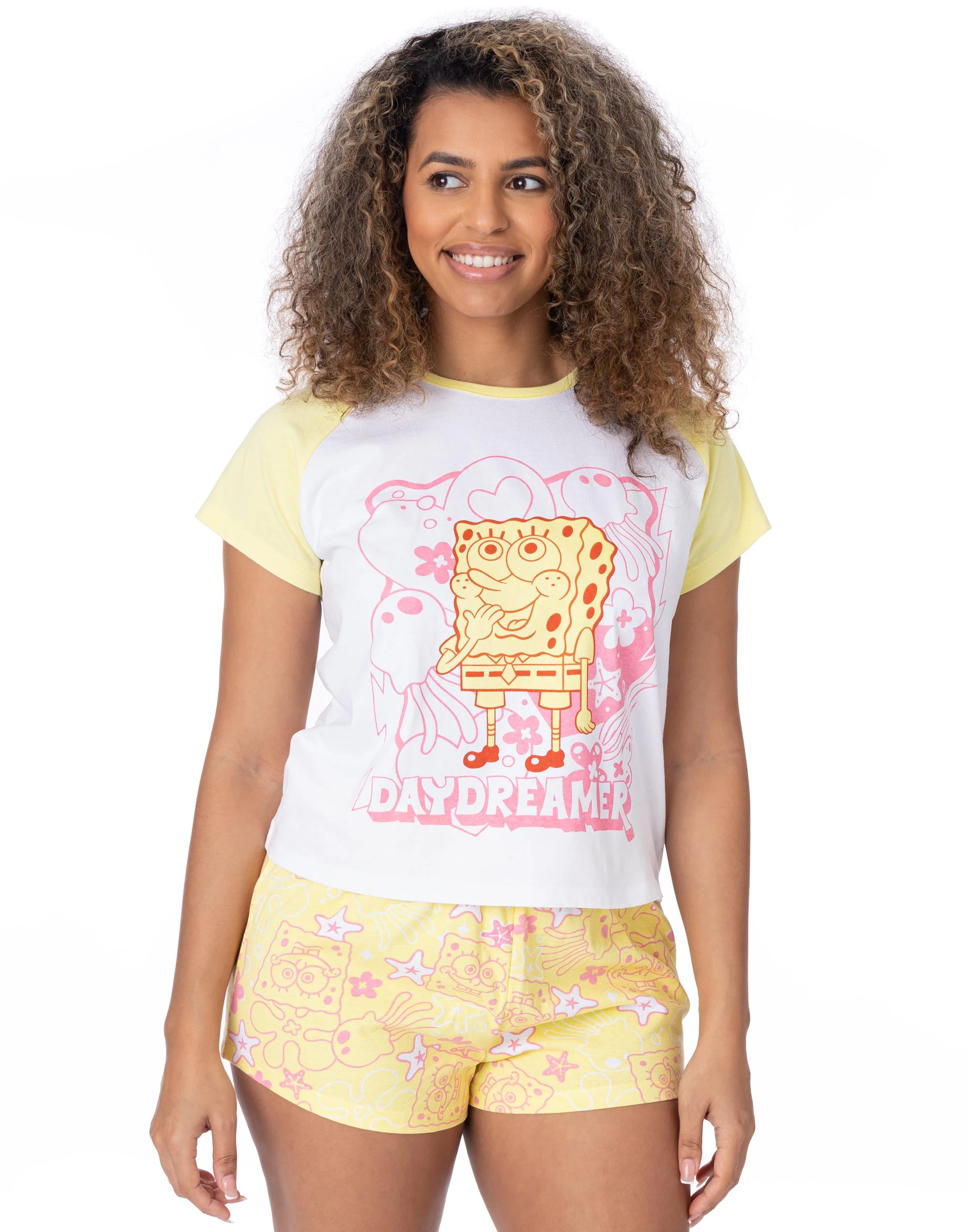 SpongeBob SquarePants Womens Short Sleeve Short Leg Pyjama Set (Multicoloured)