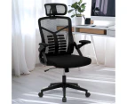 Advwin Ergonomic Office Chair Tilting Desk Chair Breathable Mesh with Adjustable Headrest and Flip-up Armrest Black