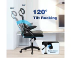 Advwin Ergonomic Office Chair Tilting Desk Chair Breathable Mesh with Adjustable Headrest and Flip-up Armrest Black