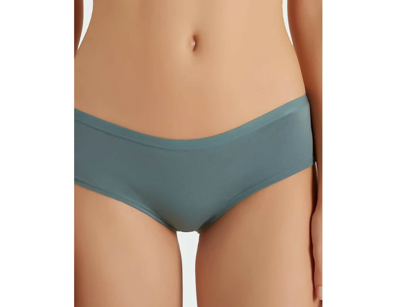 Women's Cotton Underwear Low Rise Breathable Briefs Panties-131-oil blue