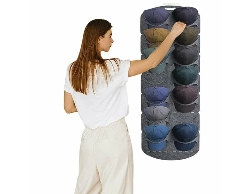 14 Pockets Baseball Hat Rack Hat Storage Caps Organizer for Baseball Caps Collection