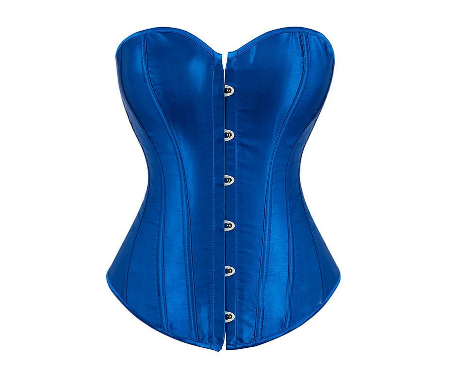 Women's Tummy Corset Corset Shaping Underwear Waist Clip Palace Corset-blue