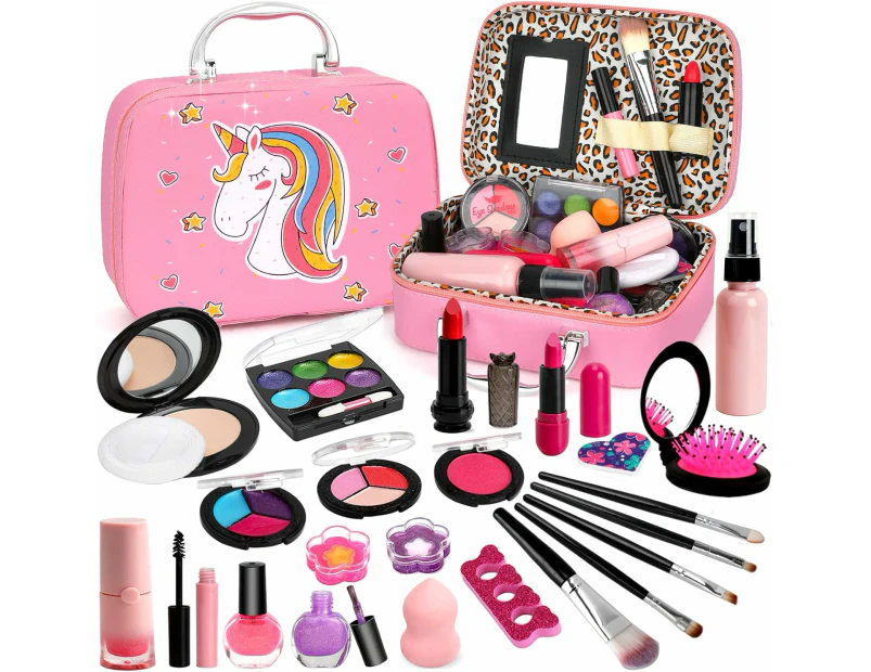 Kids Makeup Sets for Girls, Washable Girls Make Up Set Kids Toys, Real Childrens Make Up Set for Kids Princess, Christmas Birthday Gifts