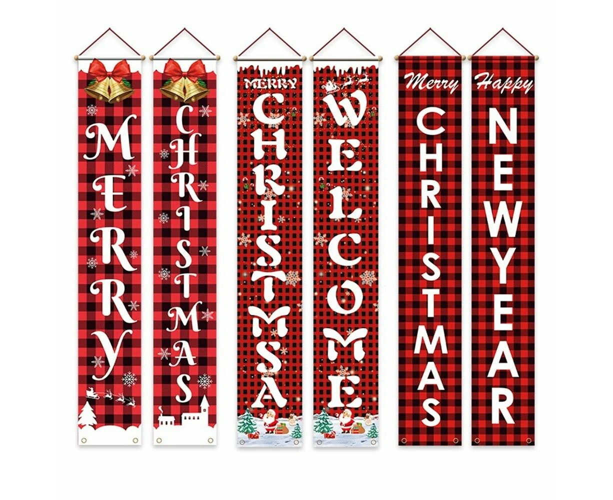 3 Pack merry Christmas & happy new year banners