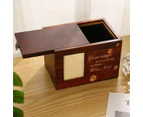 1x Wooden Pet Memorial Urn For Ashes With Photo Frame Cat/Dog Memory Box Keepsak - Black