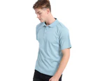 Plain Polo Shirts Solid Colour Golf Shirt Short Sleeve Pique Classic Fit Cool Dry - Light Blue Skyblue