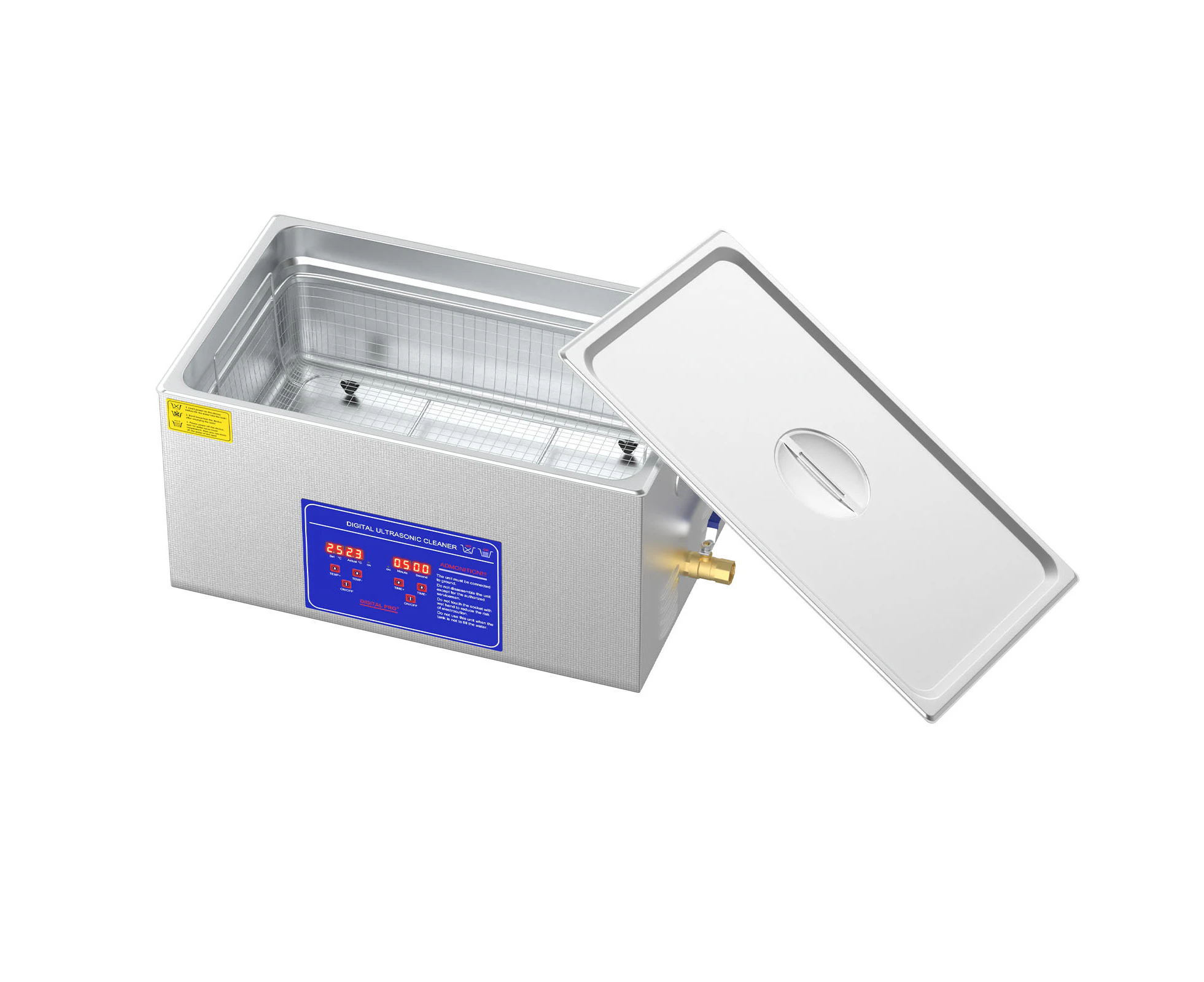 YOPOWER 22L Ultrasonic Cleaner Machine with Heater and Timer, Stainless Steel Industrial Machine for Parts or Glasses