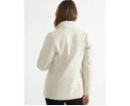 KATIES - Womens Jacket - Long Sleeve Lightweight Quilted Puffer - Stone