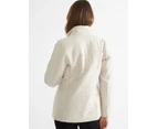 KATIES - Womens Jacket - Long Sleeve Lightweight Quilted Puffer - Stone