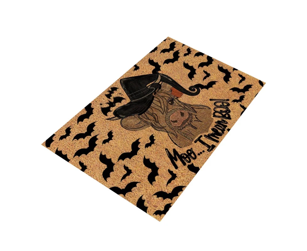 Halloween Doormat Cow Bat Door Mat Entrance Rugs Holiday FarmhouseHome andKitchen Decorations Floor Mats