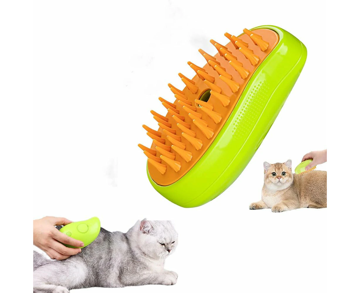 3in1 Cat Steamy Brush, Self Cleaning Steam Cat Brush, Cat Steamer Brush for Massage, Cat Hair Brush for Removing Tangled and Loosse Hair