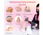 Rechargeable 35000 rpm Nail Drill Machine,Portable Acrylic Gel Polish Remover Nail Drill Machine with 6 Nail Bits, Manicure Pedicure Polishing Tools