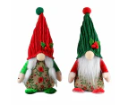 2 Pack Cute Cherry Faceless Doll Creative Dwarf Standing Posture Old Man Doll