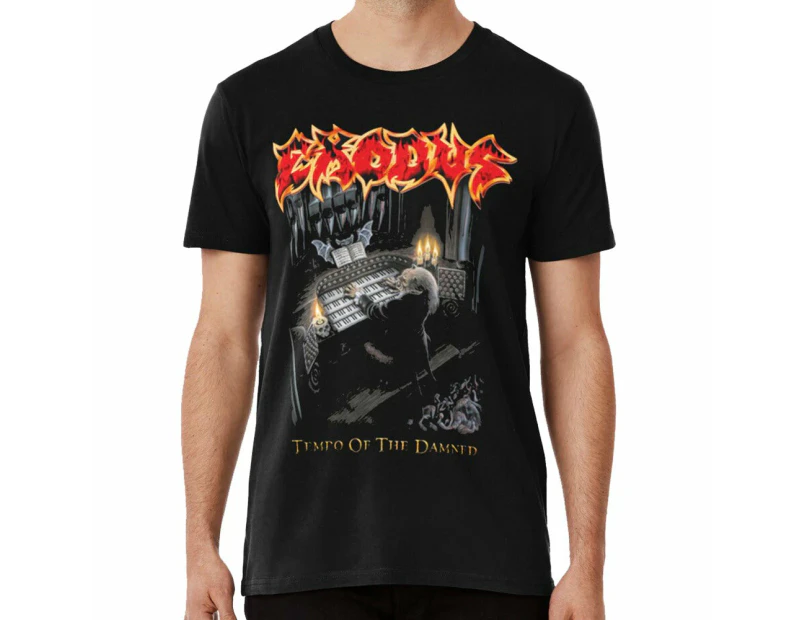 design cool exodus essential T-shirt exodus music exodus band exodus metal exodus vinate - Black