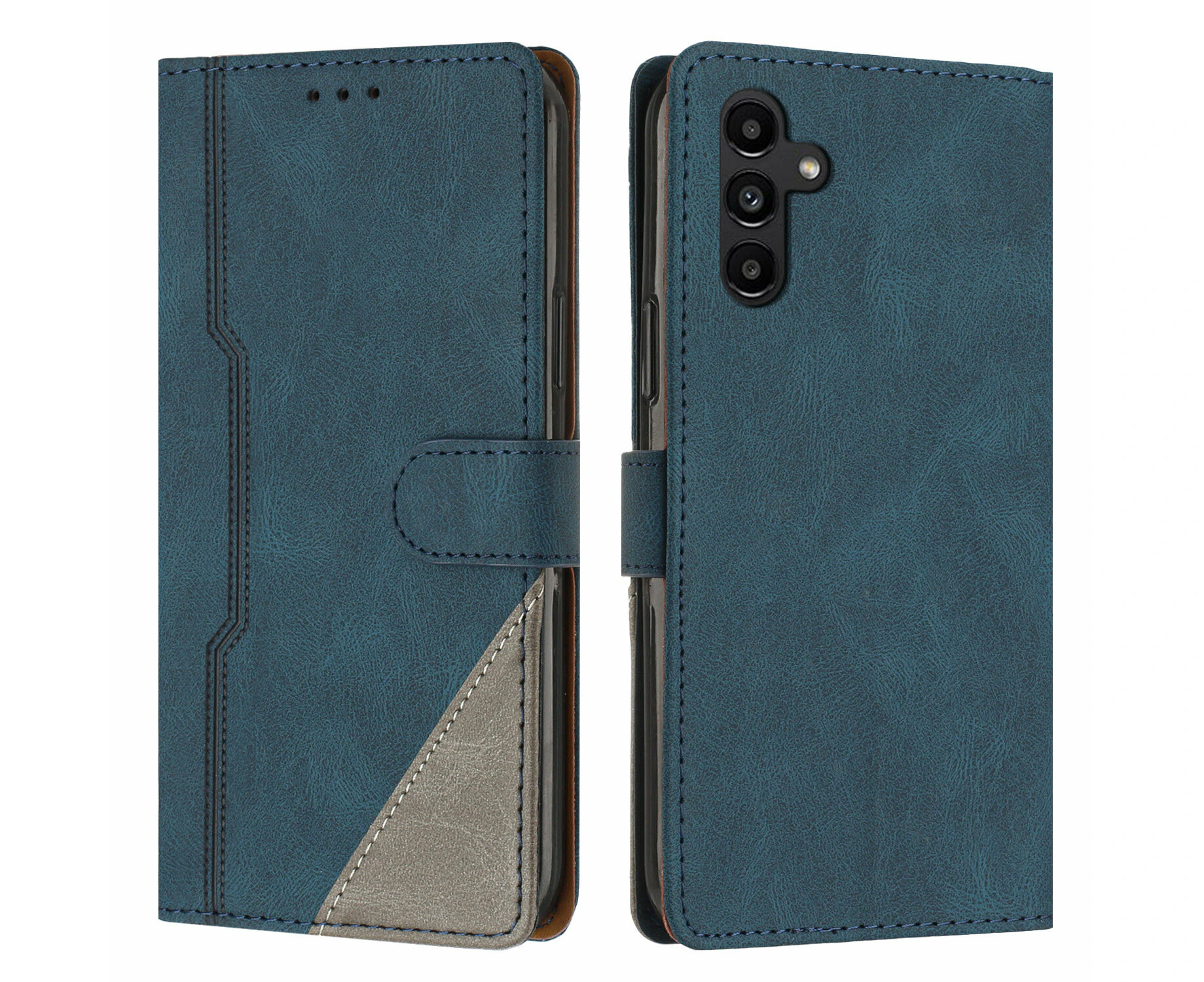 Samsung Galaxy A35 Wallet Case Card Slot Magnetic Phone Cover Flip Case - Navy Blue