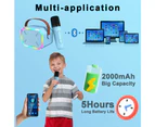 Karaoke Machine Toy for Kids, Portable Bluetooth Speaker with 2 Wireless Microphones, Led Lights, for 4, 5, 6, 7, 8, 9, 10, 11, 12+ Years Old Boys Birthday