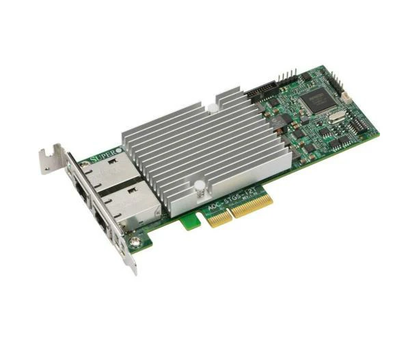 Supermicro AOC-STGS-I2T Server NIC, 2x RJ-45 10GbE, Low-Profile PCIe, Intel X550 Controller [AOC-STGS-I2T-O]