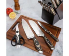 15-Piece Kitchen Knife Set with Wooden Block - High Carbon Japanese Steel - Ultra Sharp