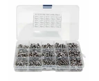 M3 M4 M5 304 500pc Stainless Steel Hex Socket Button Head Bolts Screws Nuts Kit