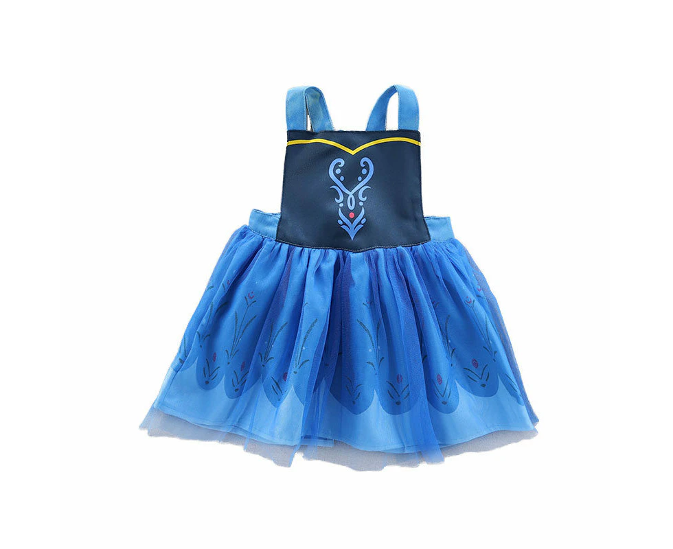 Madesmart Girls Princess Apron Strap Dress Backless Smock-Anna