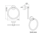 3 pieces Stainless Steel Towel Ring Holder Towel Hanger Round Towel Rack Bathroom hardware Chrome